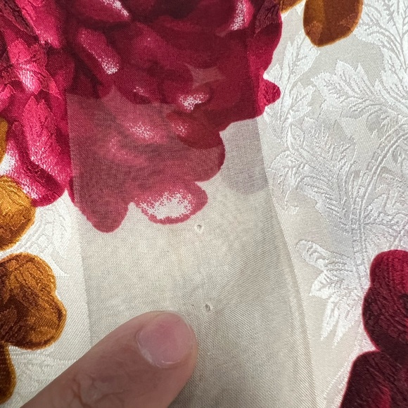 Vintage Oscar De La Renta Silk Floral Scarf - Picture 10 of 11